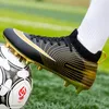 Safety Shoes Gold Plated Sole Football Boot TFFG Professional Competition Training Shoe Youth Outdoor Grass Comfort Anti Slip 230822