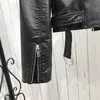 Femmes en cuir Faux FMFSSOM printemps femmes veste col rabattu lettre impression épaulette Rivet fermeture éclair dame lettre vintage Biker vêtements d'extérieur 230822