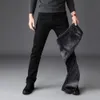 Men s Jeans Warm Velvet Winter High quality Pants Men Elastic Slim Fit Black Business Fashion Thick Style 2023 230823