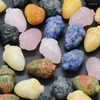 Подвесные ожерелья Gemstone Lucky Adcorn для декора хрустальные кедровые орехи камень резьба фрукты мини -безделушки заживление аксессуары дома украшение