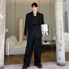 Men's Suits SYUHGFA Korean Chic Blazer Autumn Designer Deconstructed Suspender Paneled Truncated Shoulder Pad Suit 2023 Niche