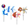 Gardendecoraties Creative Smeed Iron Dolphin Windmolen Leuke kleur Ocean Fish Fashion Home Decoratie 230822