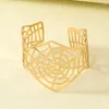 Bangle Hip-hop Spider Web Metal Bracelet Bangles For Women Vintage Punk Personality Jewelry Halloween Party Gifts