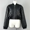 女性用革のジャケット2023韓国のファッションの秋の人工編組ボンバージャケット高品質の長袖トップY2Kコート