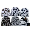 Beanie/Skull Caps Ins Korean Edition Autumn and Winter Show Small Warm Hat Student Cute Leopard Patterm