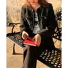 Kurtki damskie jesienne vintage luźne tweed kurtka elegancka e elegancka o długim rękawem luksusowy płaszcz designu elegancki koreański czarny biały odzież wierzchnia 230822
