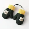 Accessoires pour cheveux, mitaines de bébé de dessin animé, gants chauds d'hiver pour enfants garçons et filles, gants tricotés pour enfants en bas âge