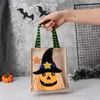 Andra festliga festförsörjningar Halloween gåva Non Woven Tote Bag Black Hat Pumpkin Witch Horror Ghost Festival Party Trick eller Treat Happy Halloween Day Decor L0823