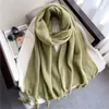 Scarves Winter Scarf Women Cashmere Warm Pashmina Solid Female Wraps Thick Soft Bufanda Big Tassels Shawl Long Stole 230823