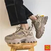 Height Increasing Shoes Winter Warm Plush Fur Sneakers Men Lace Up Casual Shoes Height Increased Sports Trainers Black Tenis Shoes Male High Heels 230822