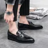 Klänningskor casual skor loafers mules casual skor man mode hippie män formella stilfulla för huden mäns italienska äkta läder 230822