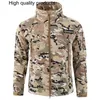 Vestes pour hommes Tactique Militaire Randonnée Veste Hommes Soft Shell Shark Skin Camouflage Manteau À Capuchon Extérieur Étanche Coupe-Vent Armée Mâle Vêtements 230823