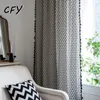 Sheer Curtains Cotton Linen Gray Triangle Curtain Thick Blackout Black Tassel for Living Room American Vintage Drape Kitchen Valance 230822