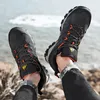 Säkerhetsskor Hikeup Högkvalitativ läder Vandring Hållbar utomhussport Män Trekking Laceup Climbing Hunting Sneakers 230822