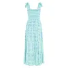 Casual Dresses for Women 2023 Dot Polka Dress with Strap Boho Square Neck Pleated Long Holiday Beach Vestidos