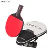 Tafel tennis raquets huieson koolstofvezel racket mes dubbele gezicht puistjes rubberen ping ping pong peddel voor senior spelers 230822