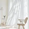 Sheer Curtains Voile Solid White Yarn Curtain Window Tulle For Living Room Kitchen Modern Treatments 230822