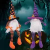 Poupées en peluche Gnomes en peluche | Décorations créatives de jambes pendantes pour Halloween, décorations d'étagère faites à la main, décor suédois scandinave 230823