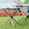 Camp Furniture Outdoor Folding Stool Portable Travel Seat Maximum Weight Of 160KG Camping Mini Storage Fishing Chair 230822