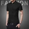 Chemises décontractées pour hommes Homme Arrivée Robe Chemise Homme Manches courtes Slim Fit Bonne Qualité Solide Business Plus Taille 5XL 230822