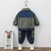 Ensembles de vêtements pour garçons, costumes en Denim, modèles de printemps et d'automne, mode bébé coréen, hauts pour enfants de 210 ans, 230823