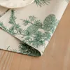 Table Mats Flower Kitchen Dining Mat Leaves Plant Cotton Linen Placemat Bowl Cup Colorful Floral Coffee Green Leaf Dinner