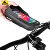 Fietstassen Tassen Wild Man Rainproof Bicycle Bag Telefoon 68 -inch Bike Stuur TPU Touchscreen Cycling STEM RIDE Accessory 230823