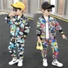 衣料品セットキッズ服秋の男の子スポーツスーツベイビー2023春の長袖スウェットシャツパンツビッグトラックスーツ230823