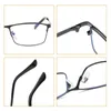 Blue Light Blocking Glasses RBENN Stainless Steel Full Frame Reading Glasses Men Anti Blue Light Metal Business Presbyopia Optical Eyegalsses 0.75 1.5 1.75 230823