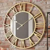 Wall Clocks Round Clock Big Size Decorate Living Room Decoration Mirror Wrought Iron European Style Home Decor Interior Large