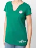 ZADIG VOLTAIAR 23SSデザイナーTシャツ女性のTシャツ夏の新しいフランスのマイノリティZVスモールスマイリングフェイスレター印刷Uネックグリーンコットン女性用短袖Tシャツ