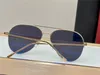 New fashion design pilot sunglasses 0237S K gold half frame classic simple and popular style versatile outdoor uv400 protection glasses