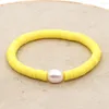 STRAND Groothandel Boho kleurrijke parelarmbanden charme plat ronde polymeer klei armband voor dames sieraden zomer strandaccessoires cadeau