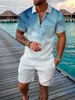 Męskie dresy męskie ubrania modowe w stylu plażowym stroje streetwear Summer Men luksus vintage set koszulka polo