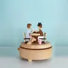 Figurine decorative coppia maestro musicale fatti a mano Crafoglio in legno Musica Retrò decorazione domestica Craft Girlfriend Birthday Gift da San Valentino