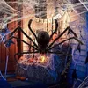 Andra evenemangsfestleveranser Halloween Big Plush Spider Horror Halloween Decoration Party Props Outdoor Giant Spider Decor 30-200cm Black Spider Plush Toy 230823