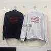 Erkek Hoodies Sweatshirts Margiela Kırmızı Dijital Nakış Pullover Hoodies Erkek Kadınlar J230823