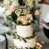 Inne imprezy imprezowe spersonalizowane ślub Mr Pani Cake Toppers drewniane wszystkiego najlepszego z okazji urodzin Rustic Anglaged Anniversary 230822