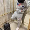 Kadın Hoodies Çift Sweatshirt Ins Pamuk İki Parçalı Hoodie Rahat Pantolon Marka Küçük Baskı Tasarım Mektubu Sonbahar Gevşek Sabah Koşu Seti