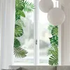 Muurstickers tropische groene plantenbladeren voor huis woonkamer slaapkamer achtergrond decor diy raam sticker muurschildering wallpaper 2308222222