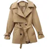 Vrouwen Suits Blazers British Fashion Temperament Wind Breakher Coat 2023 Spring Herfst Taille Trench All Match Short Lady Jacket 230822