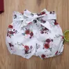 Conjuntos de ropa para niñas recién nacidas de 0 a 24 meses, ropa de verano, pelele con estampado de corazón y volantes, pantalones cortos con estampado de flores, diadema con lazo