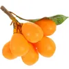 Present Wrap Simulated Fruit Spetts Simulation String Model Artificial Loquat Fake Toy Props Plastices