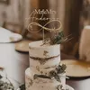 Inne imprezy imprezowe spersonalizowane ślub Mr Pani Cake Toppers drewniane wszystkiego najlepszego z okazji urodzin Rustic Anglaged Anniversary 230822