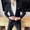 Мужские костюмы мужчины подходят для Sethigh-end (брюки Blazer) Свадебное платье Красивая модная корейская версия Slim British Blazer.