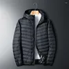 Erkek ceketler 2023 kış aşağı ceket beyaz ördek sıcak ceket açık stili düz renk giyim gevşek büyük boyutlu gündelik m-6xl