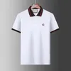 2023Gesigner Moda Üst İş Giysileri Polo Logosu İşlemeli Yaka Ayrıntıları Kısa Kollu Polo Gömlek Erkekler Çok Renkli Çok Renkli Tee