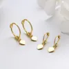 Hoopörhängen Kofsac för kvinnor Söt 925 Silver Fashion Heart Jewelry 6mm/8mm/10mm Gold Color Earring Girl Simple Accessories