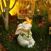 Décorations de jardin Creative Solar Rabbit Light Outdoor Balcon Décoration Cour Sculpture étanche 230822