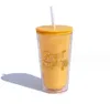Последняя летняя двойная пластиковая кофейная кружка с двойным слоем 20,3 унции, множество вариантов стиля, настройка поддержки любого логотипа
